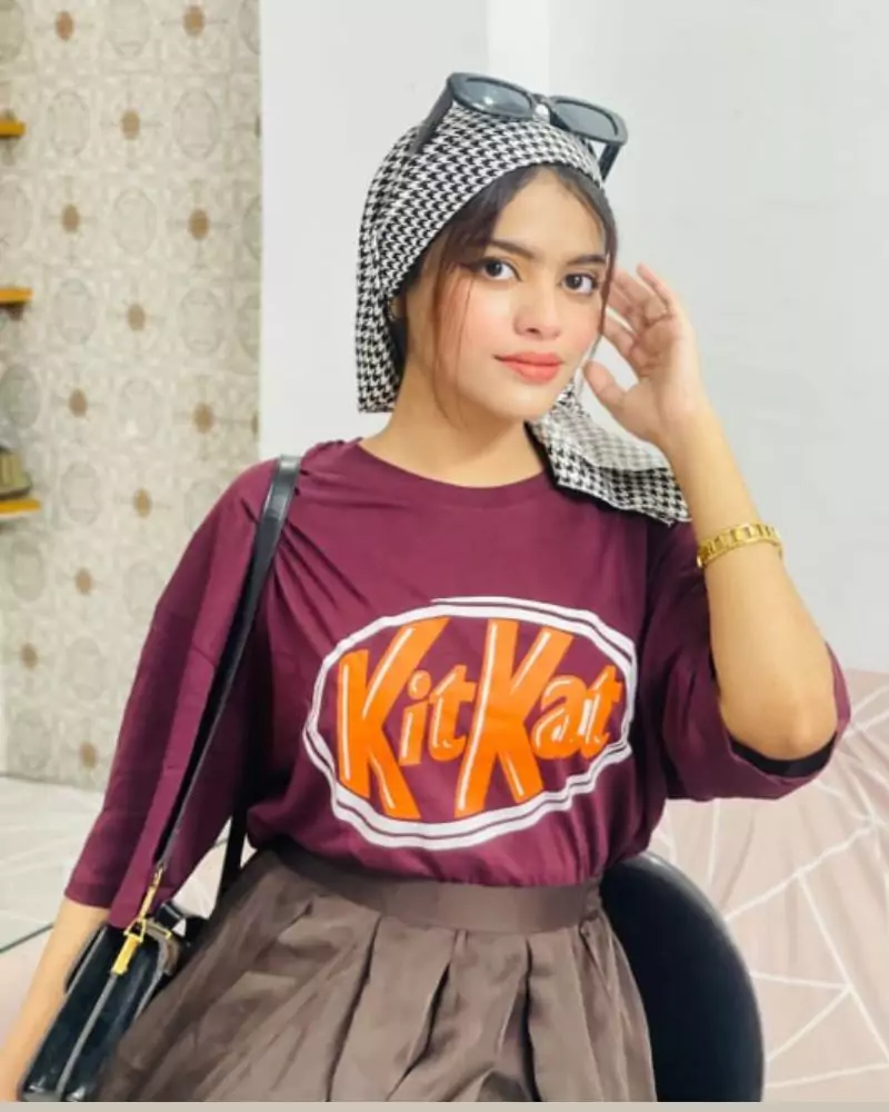 Ladies Drop Shoulder T-shirt (KITKAT)