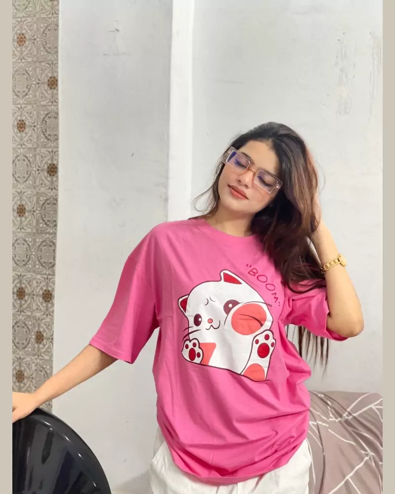 Ladies Drop Shoulder T-shirt  (BOOM)