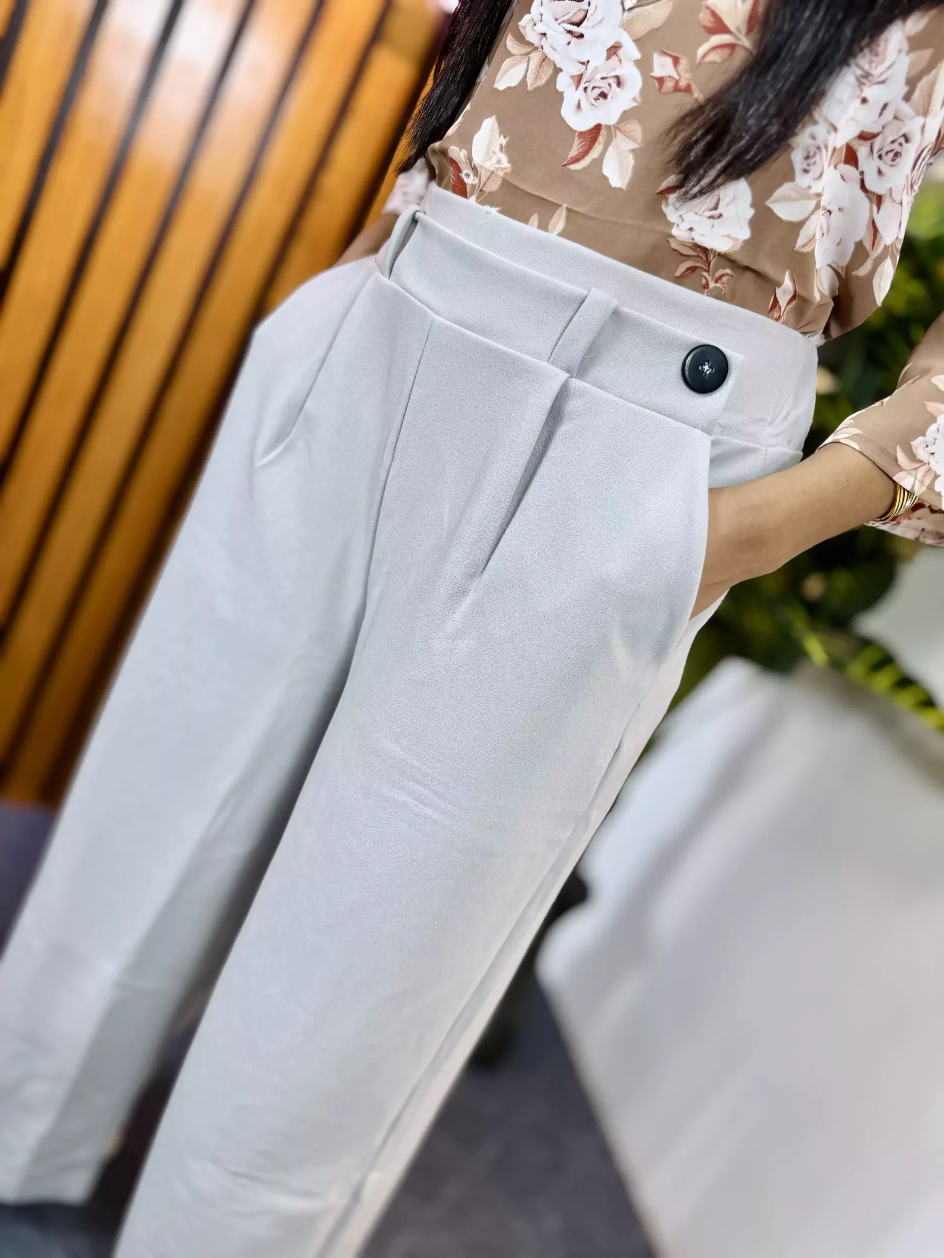 Ladies Formal Pant (Light Grey)