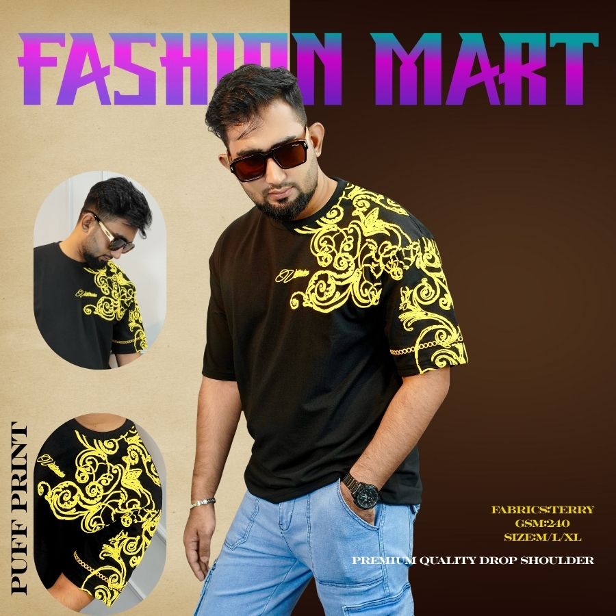 Mens Premium Drop Shoulder (Victories-Black)